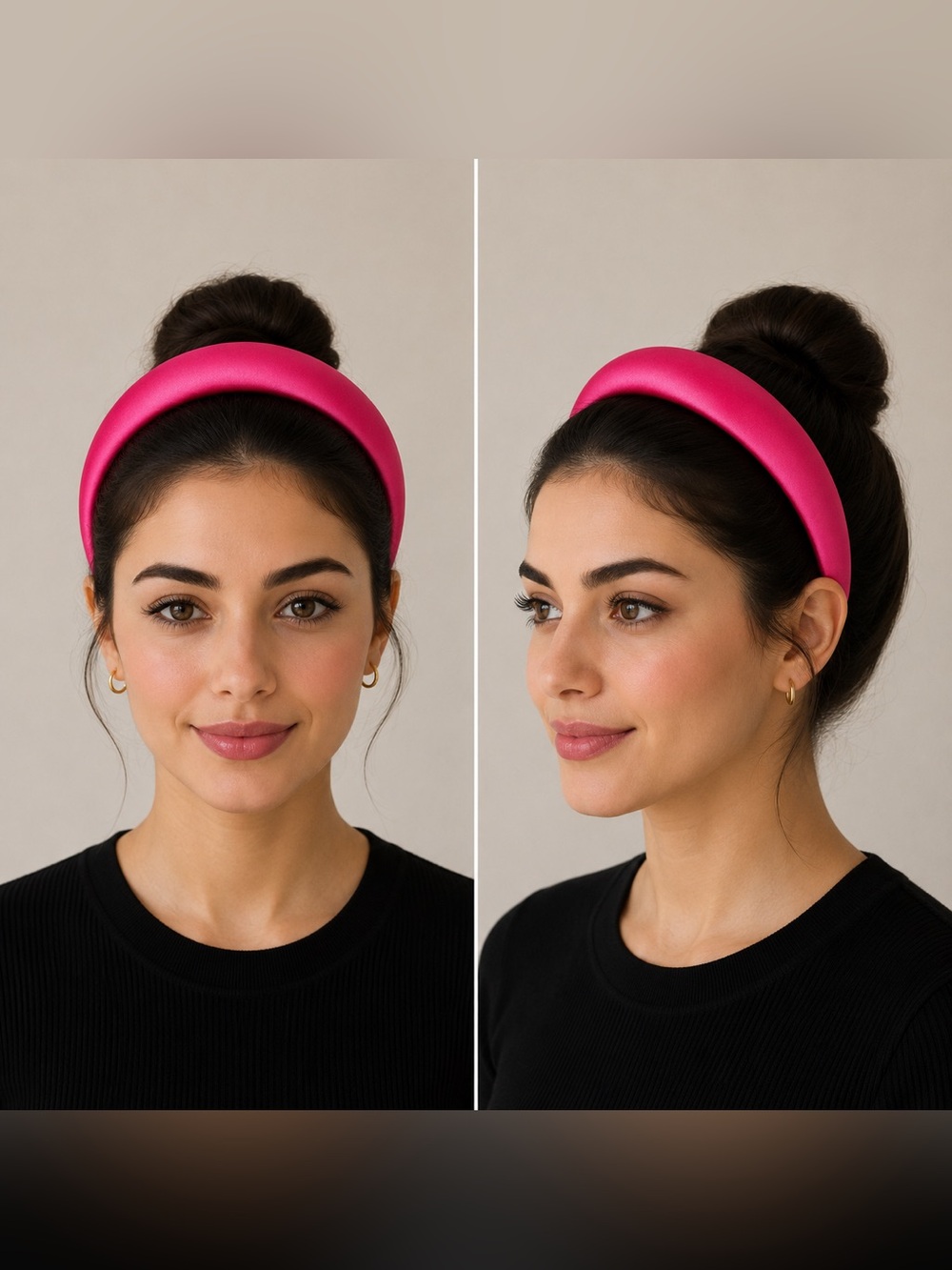 Padded Hot Pink Headband - Women Accessories